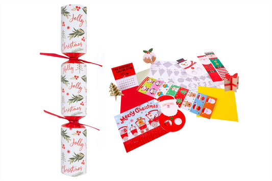 11'' Eco Holly Jolly Christmas Crackers Per 50