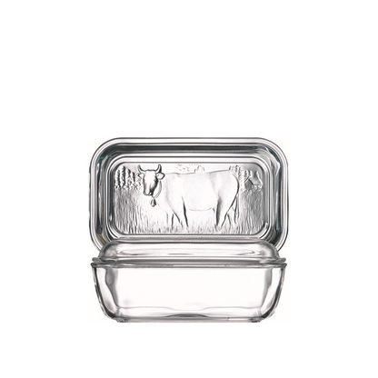 Arc Cow Glass Butter Dish