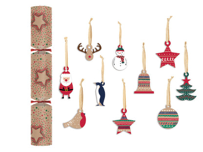 Swantex Christmas Crackers 50x12" - Red & Green Starburst E2-FSC