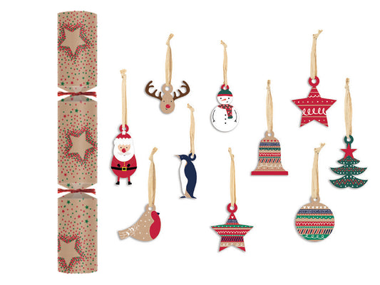Swantex Christmas Crackers 50x12" - Red & Green Starburst E2-FSC