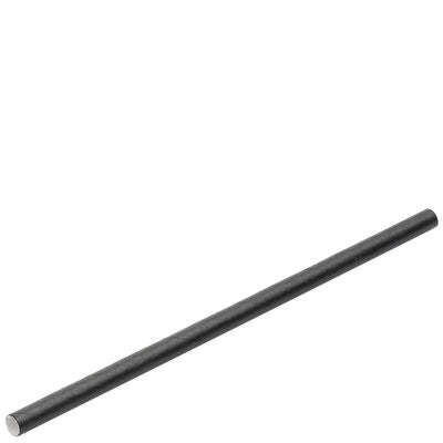 5.5" Black Paper Cocktail  Sip Straws 5mm Per 250