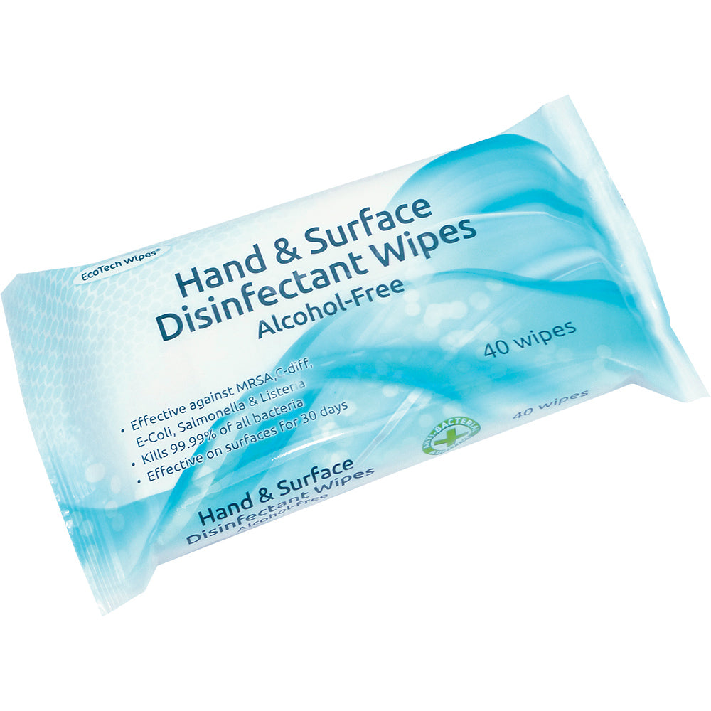Hand and Surface Wipes Alcohol Free Per 40