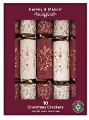 14" Burgundy Joy Christmas Crackers - Pack of 10