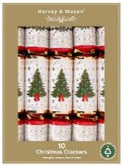 14" Gold Tree Christmas Crackers - Pack of 10