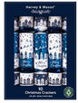 14" Blue Houses Christmas Crackers - Pack of 10