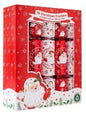 12" Retro Santa Christmas Crackers - Pack of 10