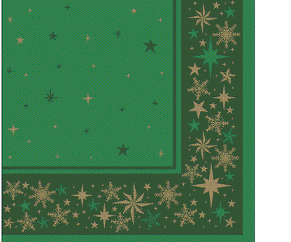 40cm 3Ply Green Merry & Bright Serviettes Per 100
