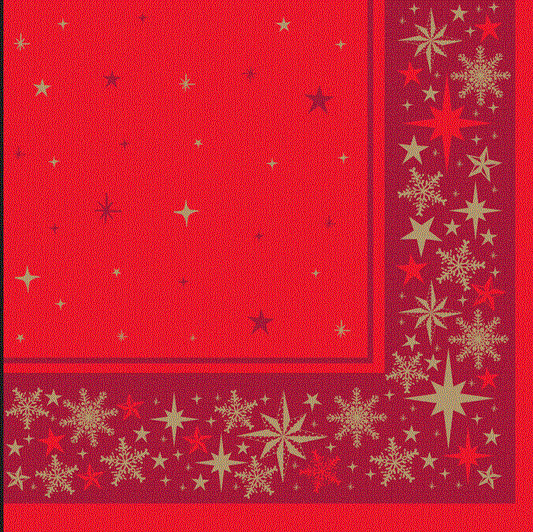 33cm 2Ply Red Merry & Bright Serviettes Per 100
