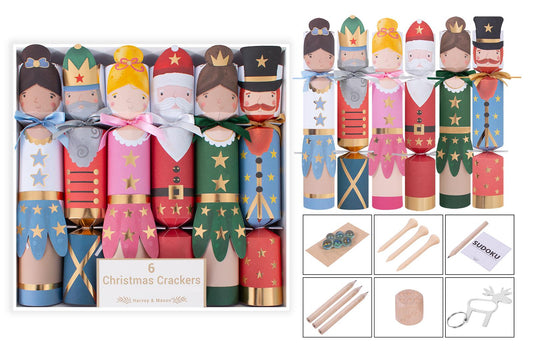 12" Nutcracker Christmas Crackers Per 6