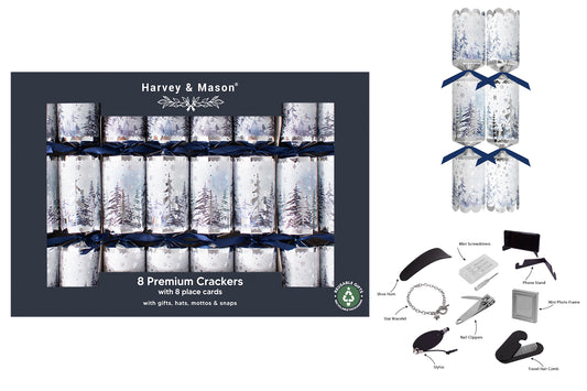8 Pack Premium Tree Scene 12.5" Crackers