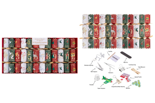 12 Pack - 12 Days Of Christmas Crackers 12"