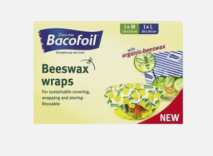 Bacofoil Organic Beeswax Wraps Pack of 2