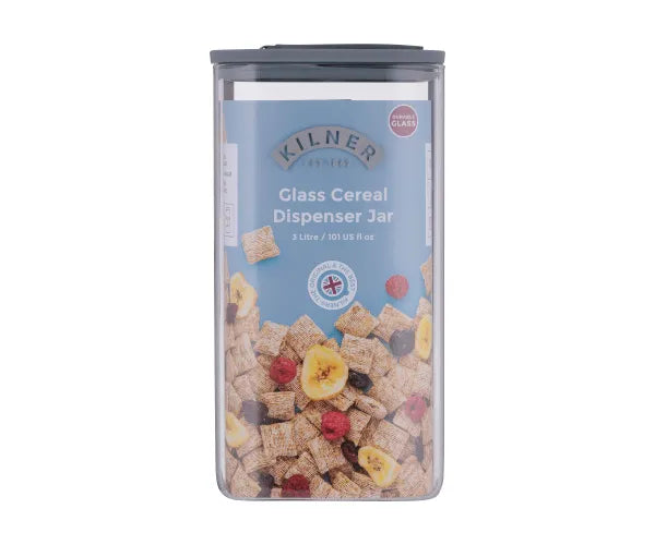 Kilner Fresh Storage style: Glass Cereal Dispenser 3 Litre
