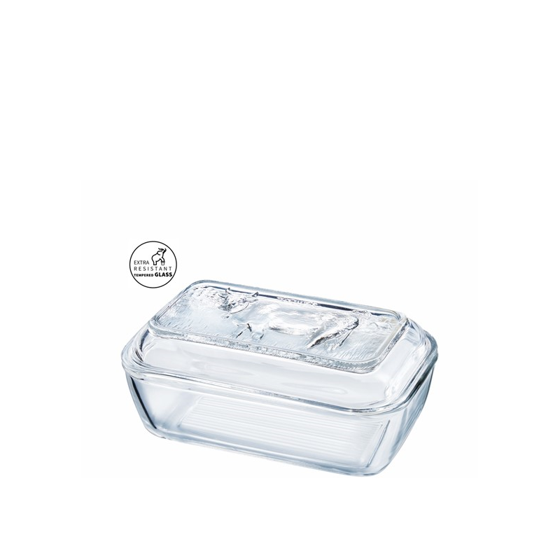 Arc Cow Glass Butter Dish
