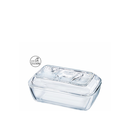 Arc Cow Glass Butter Dish