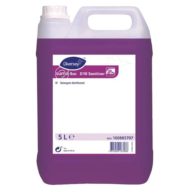 Suma Bac D10 Cleaner and Sanitiser 2 x 5 Litre