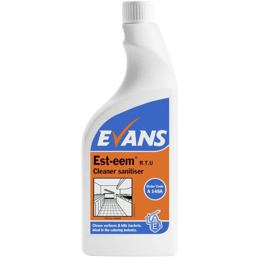 Evans Esteem Cleaner Sanitiser Ready To Use 750ml