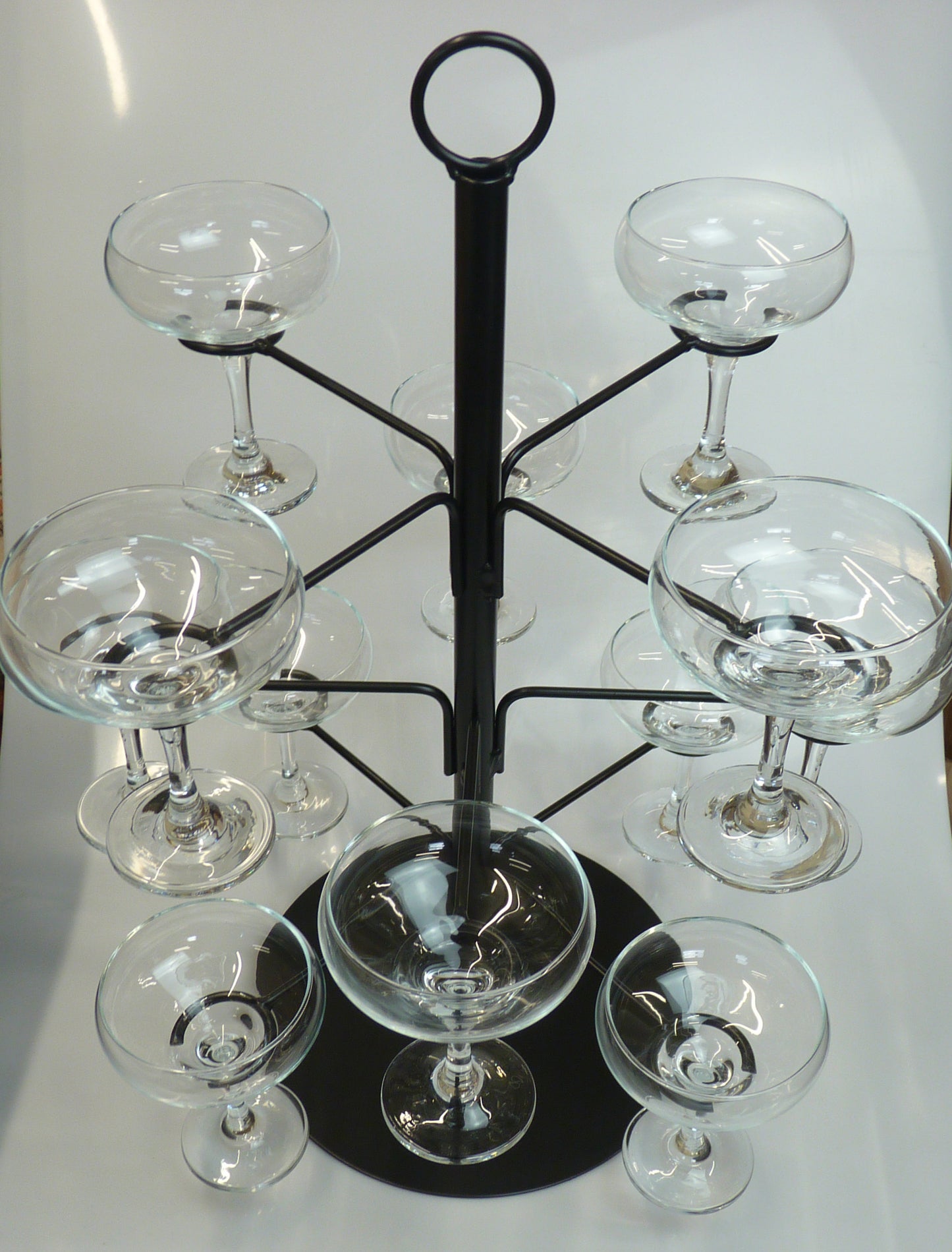 Cocktail Glass Tree Display Perfect for Serving Cocktails or Champagne 12 Glass
