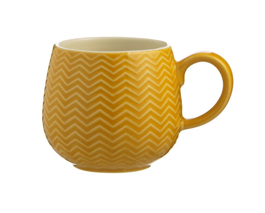 Mason Cash Embossed Chevron Ochre Mug