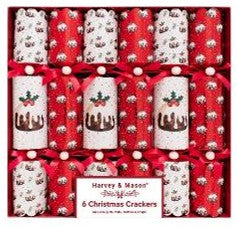 12" Christmas Pudding Christmas Crackers - Pack of 6