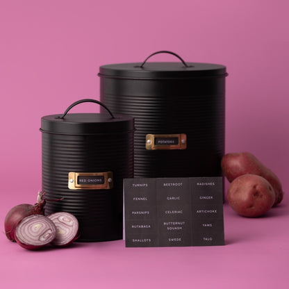 Typhoon Otto Black Set Of 2 Root Vegetable Storage