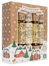 12" Gold Foliage Christmas Crackers - Pack of 10