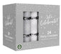 9" Silver Star Christmas Crackers - Pack of 24