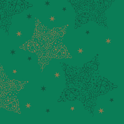 40cm 3Ply Green Merry & Bright Serviettes Per 100