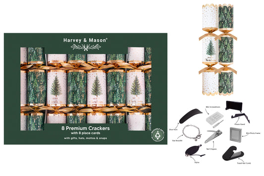 8 Pack Premium Green Tree 12.5" Crackers
