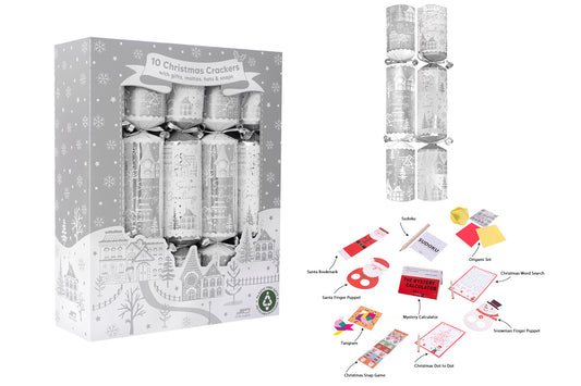 10 Pack Family Silver Houses 12" Crackers