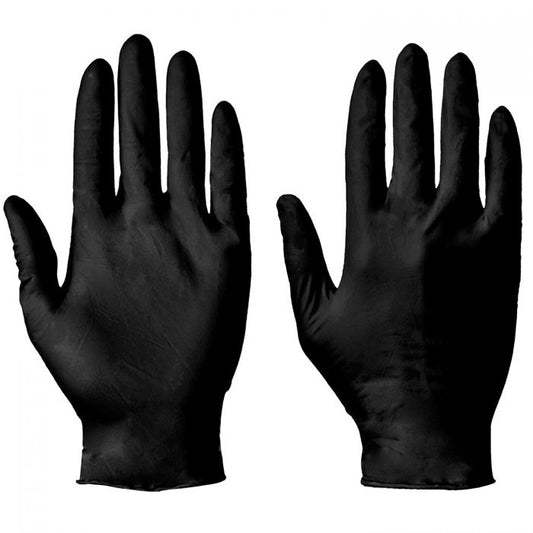 Nitrile Black Powder Free Gloves Large