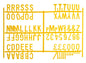 3/4" Letter set (540 Letters) Yellow