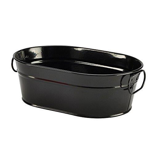 Galvanised Steel Serving Bucket Black 23 x 15 x 7cm