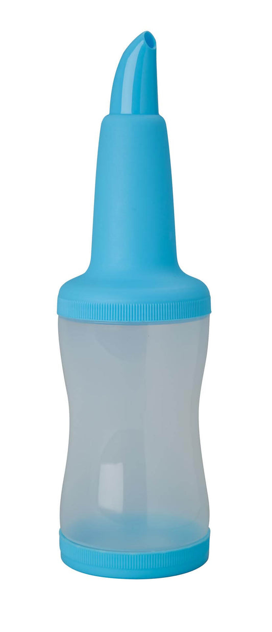 Freepour Bottle With Blue Spout and Lid