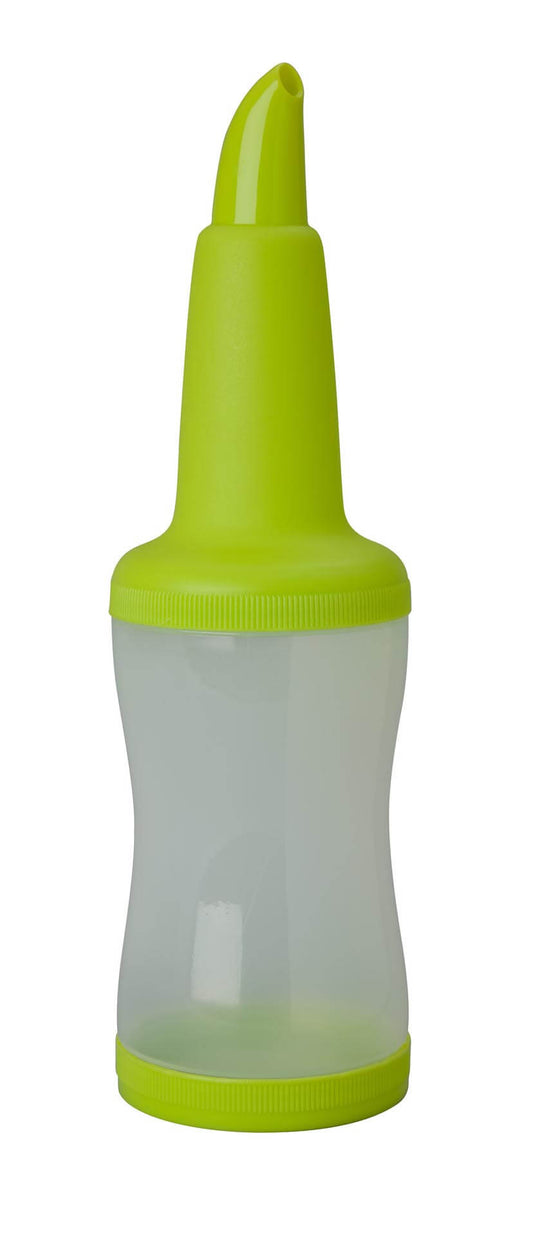 Freepour Bottle With Green Spout and Lid