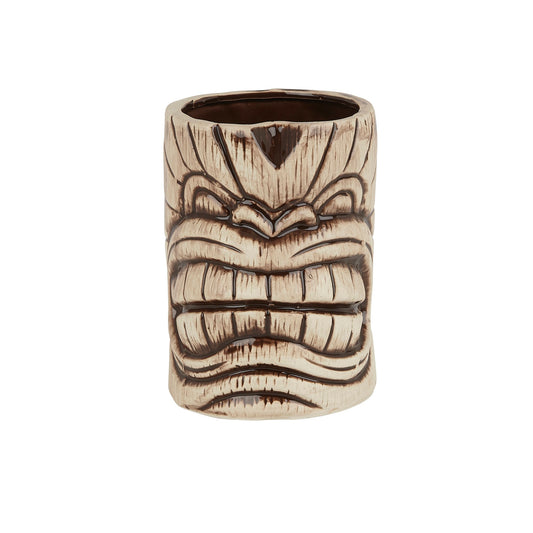 Ceramic Toscano Kanaloa Tiki Mug Light Coffee Brown 450ml