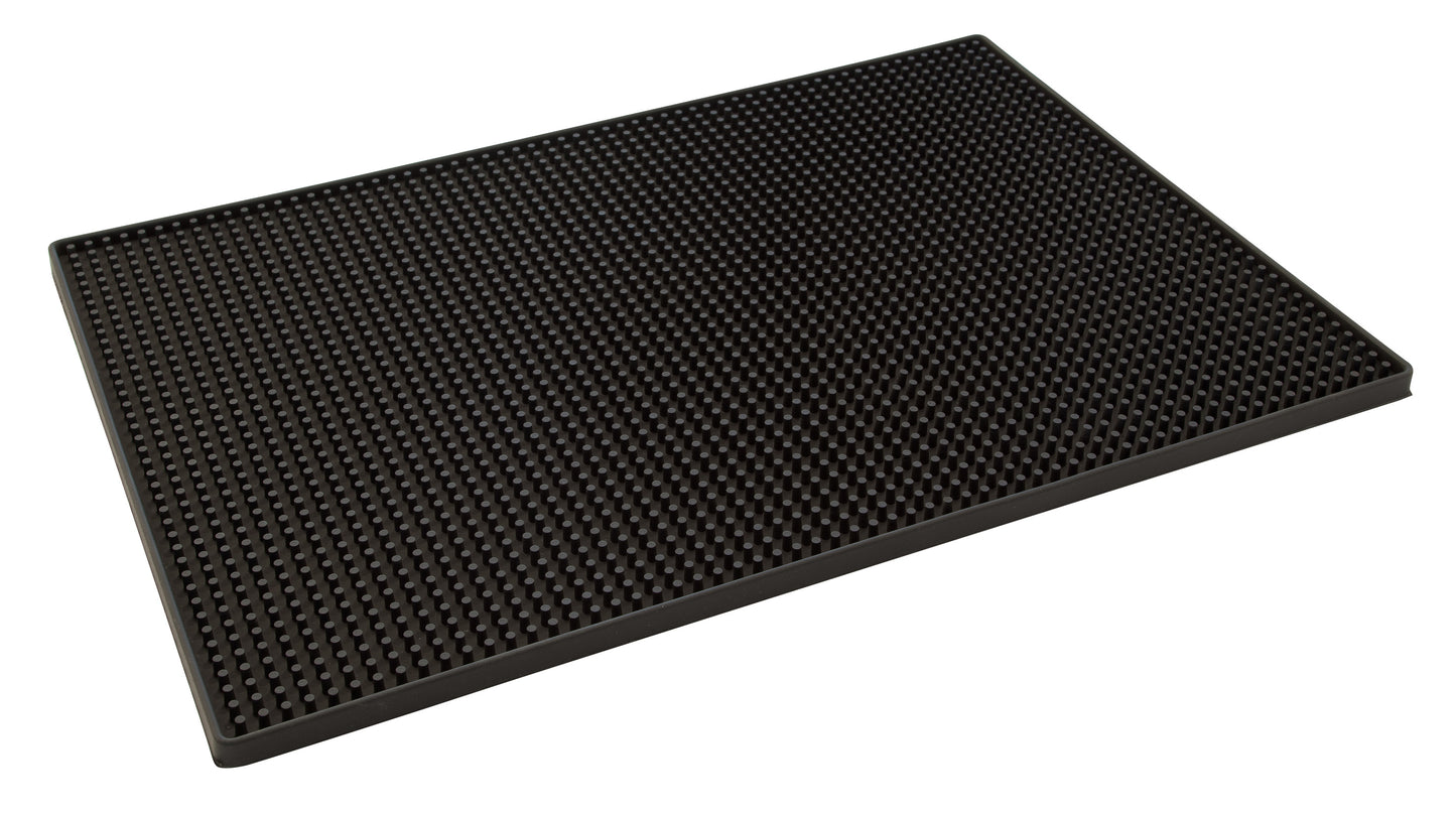 Black Rubber Bar Mat 18x12"