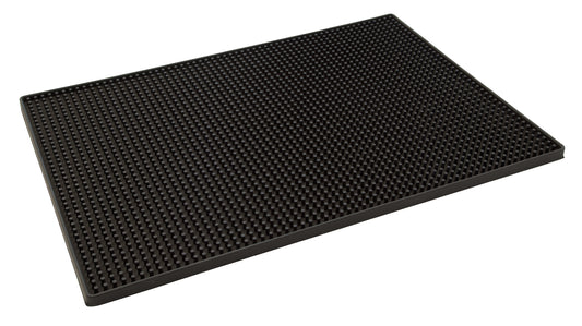 Black Rubber Bar Mat 18x12"