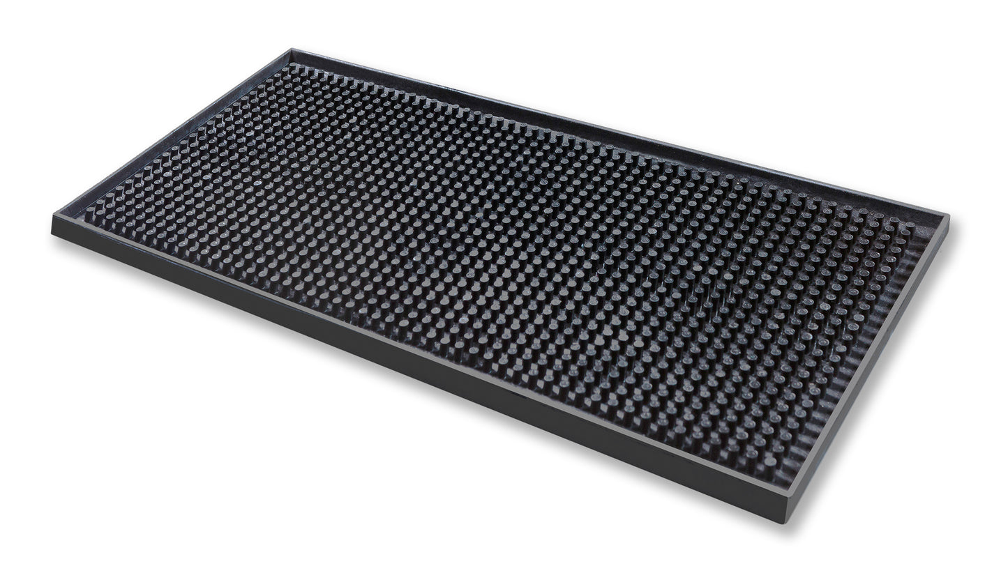Black Rubber Bar Mat 15x30cm