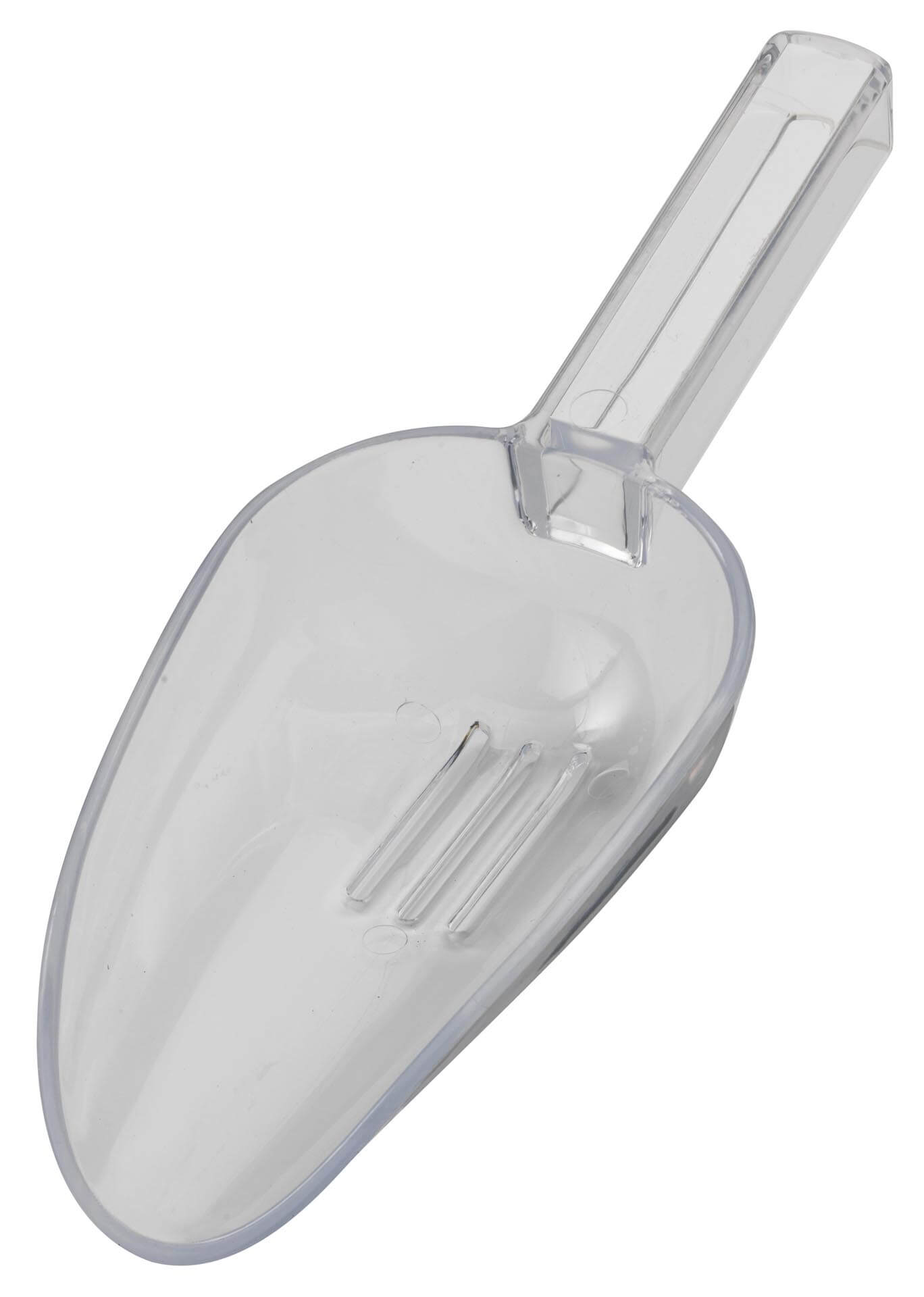 Clear Plastic Ice Drainer Scoop