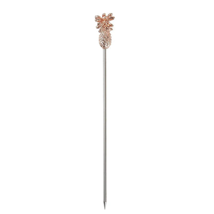 Beaumont Copper Plated Tiki Pineapple Cocktail Garnish Picks (Pack of 10)