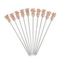Beaumont Copper Plated Tiki Pineapple Cocktail Garnish Picks (Pack of 10)