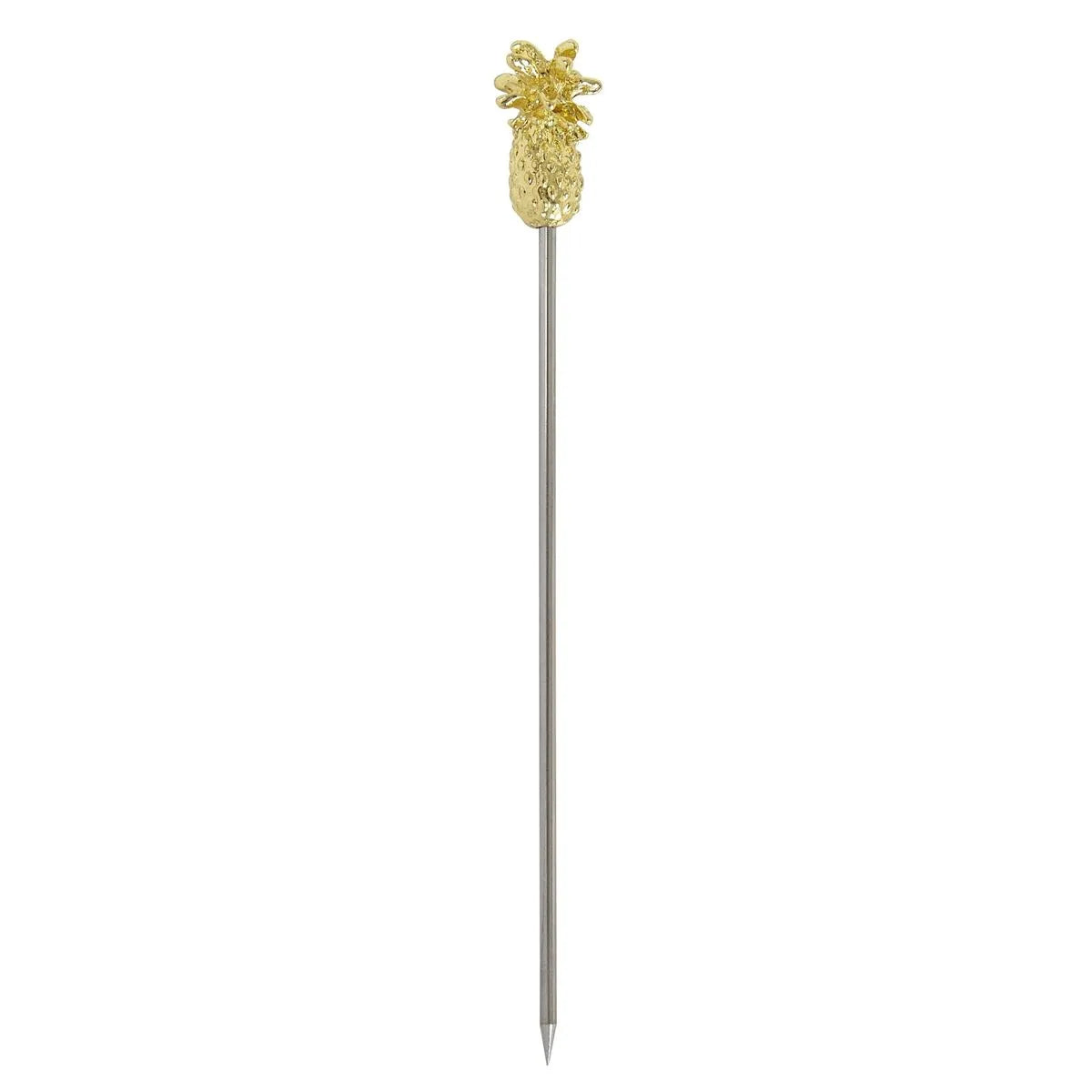 Beaumont Gold Plated Tiki Pineapple Cocktail Garnish Picks (Pack of 10)