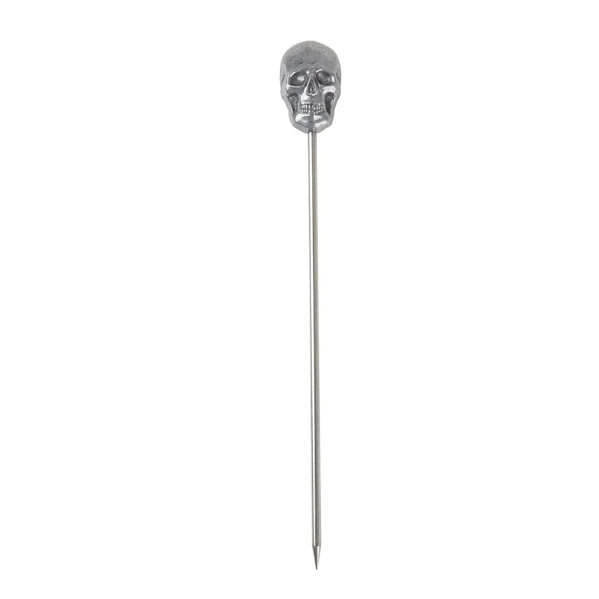 Beaumont Zinc Plated Skull Cocktail Garnish Picks (Pack of 10)