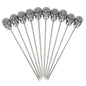 Beaumont Zinc Plated Skull Cocktail Garnish Picks (Pack of 10)