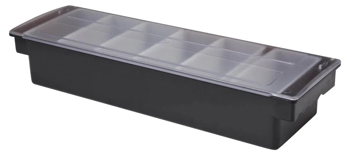Black Plastic 6 Comp. Condiment Holder