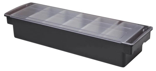 Black Plastic 6 Comp. Condiment Holder