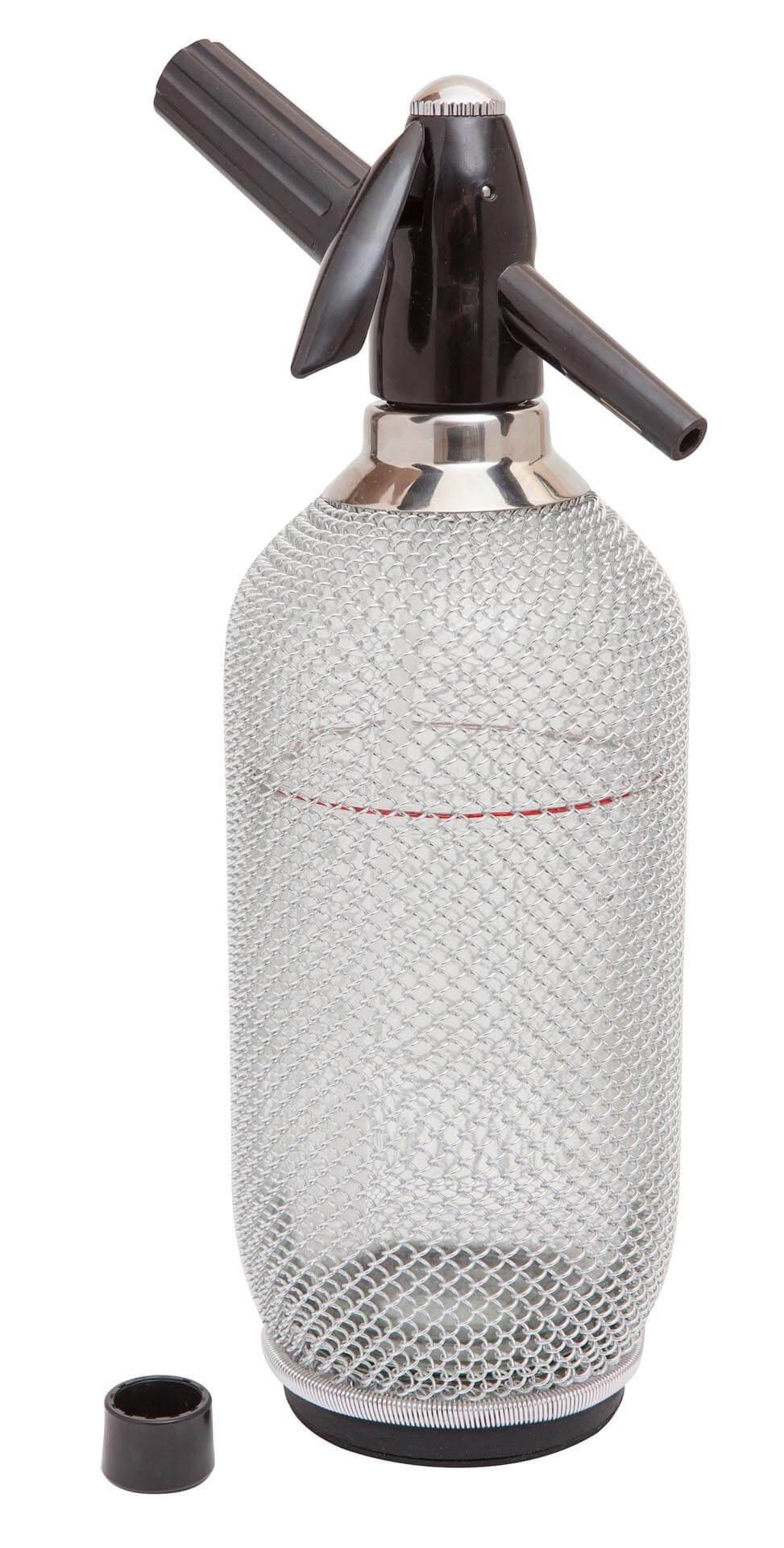 Soda Syphon 1 Ltr Glass with aluminium mesh