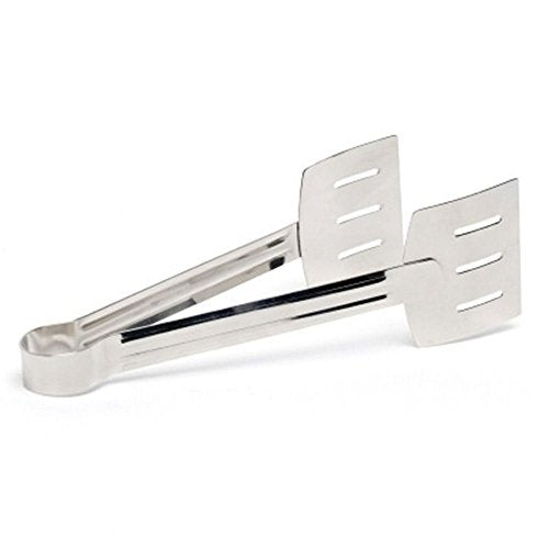 Genware Serving Blade, Stainless Steel Wide Tongs, 9.5"/240 mm Each