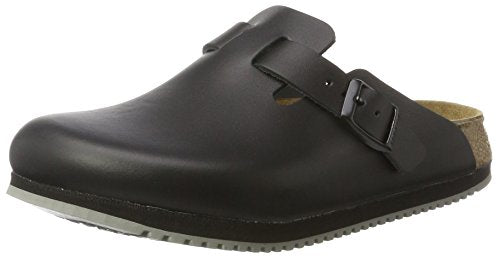 Birkenstock Clogs ''Boston'' from Leather in Black